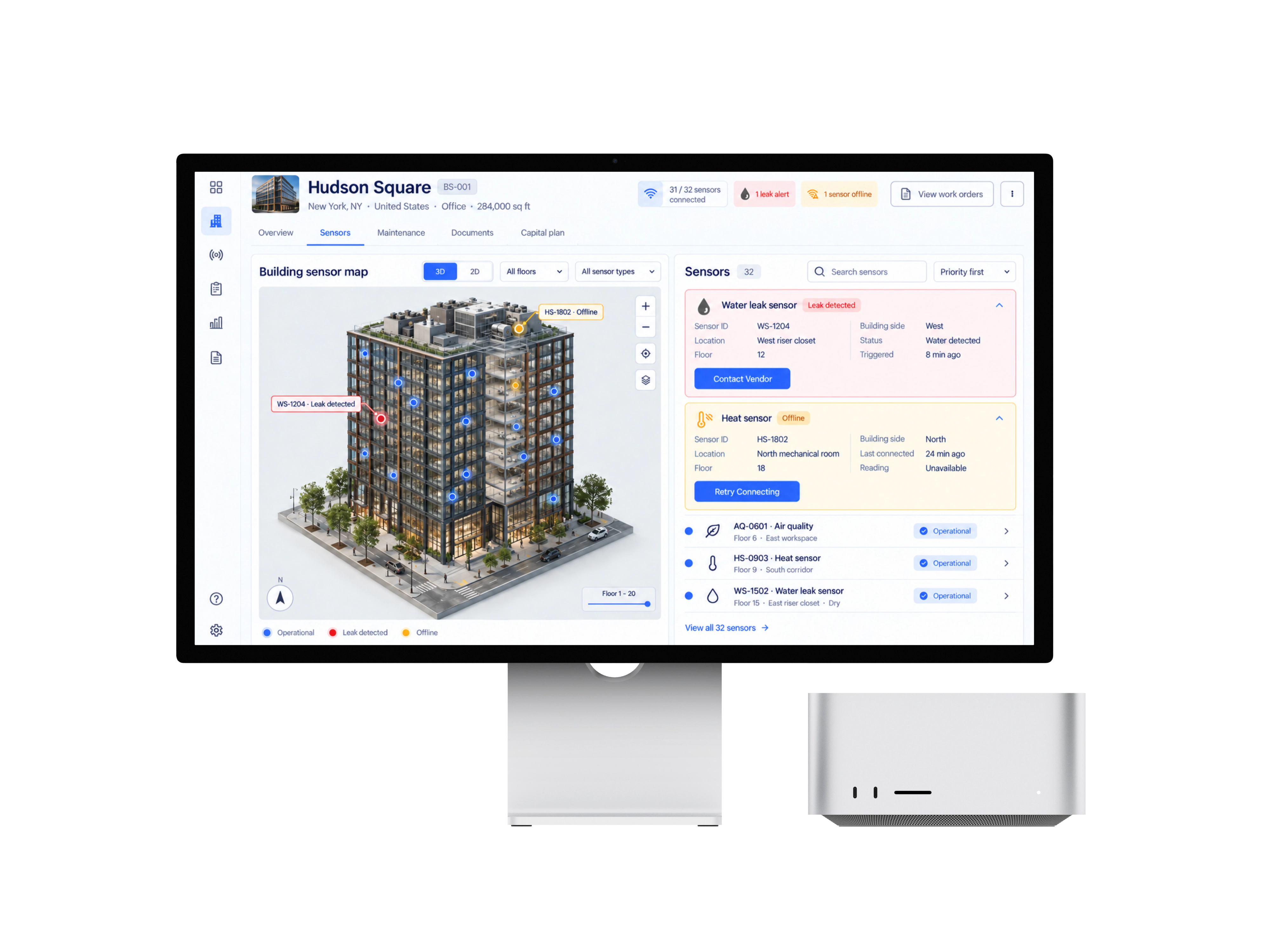 Predictive Maintenance & Capital Planning Software product interface