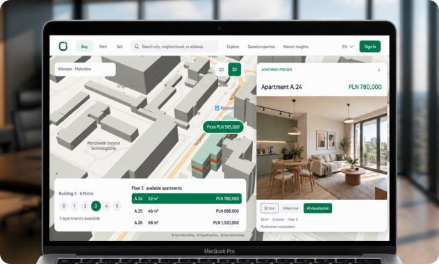 Custom Real Estate Platform product preview